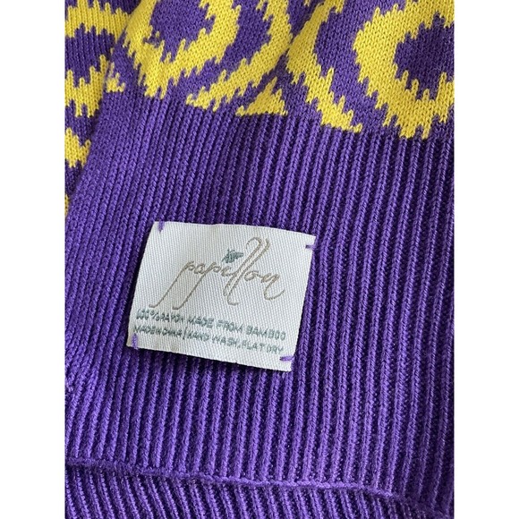 Scene Weaver Papillon Scarf Purple/Yellow Many Ways to Wear Scarf/Shawl etc. NEW - Picture 12 of 12